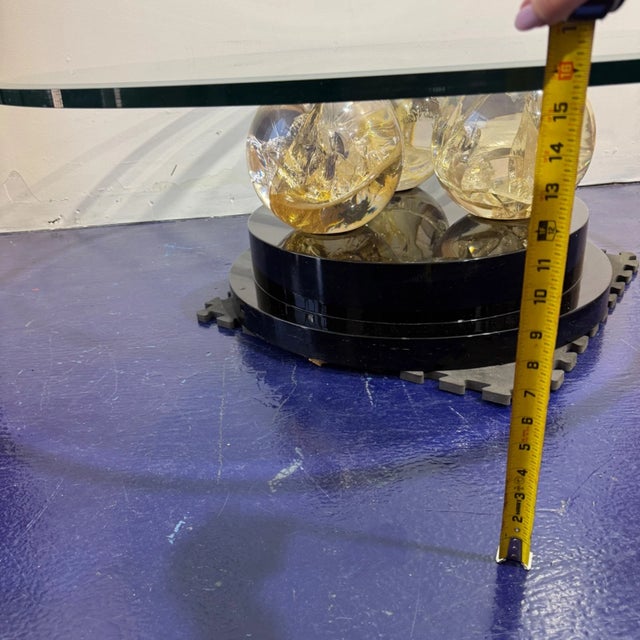 1970s 1970s Triple Spherical, Fractured Resin Coffee Table After Pierre Giraudon For Sale - Image 5 of 17