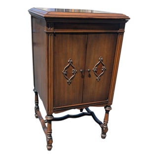 Horner-Kelly for Brunswick Repurposed Antique Phonograph Cabinet With Storage Drawers For Sale