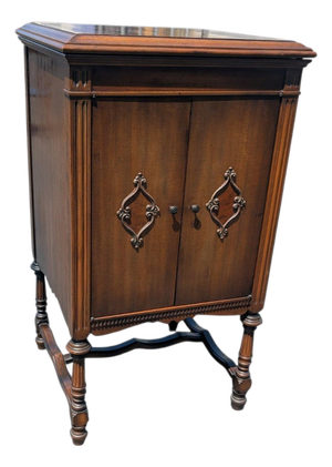 Horner-Kelly for Brunswick Repurposed Antique Phonograph Cabinet With Storage Drawers