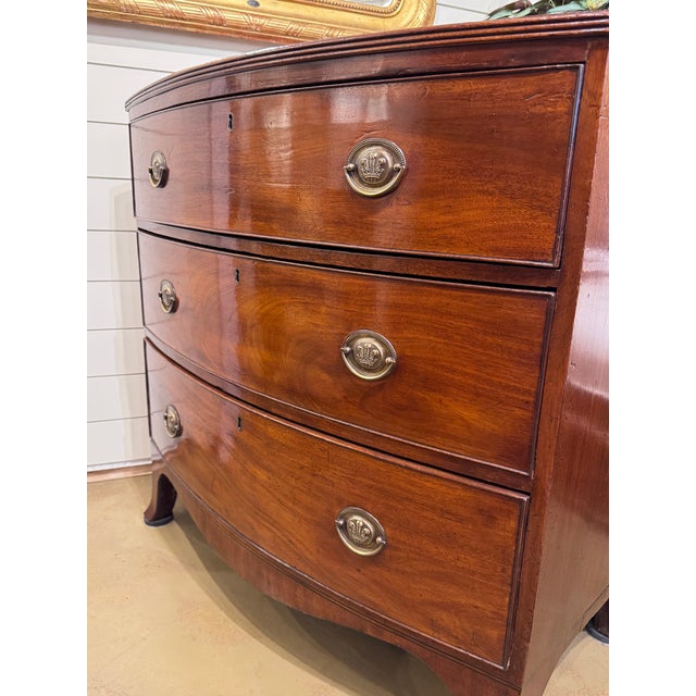 19th Century English Bowfront Chest For Sale - Image 10 of 12