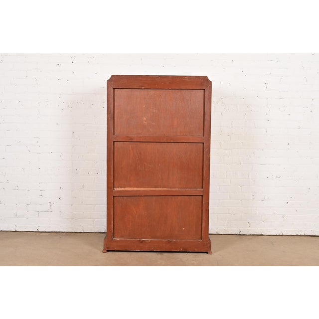 Maison Forest Style Antique French Empire Burl Wood Armoire Dresser or Gentleman's Chest With Mounted Ormolu, Circa 1880s For Sale - Image 11 of 12