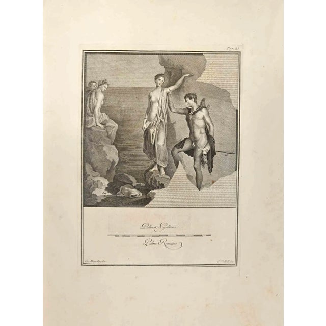 Ancient Roman Scene from the series "Antiquities of Herculaneum", is an etching on paper realized by Giovanni Morghen in...