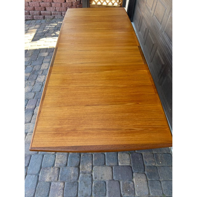 Wood Danish Style Large Teak Extension Dining Table by Nordic Furniture Vintage 1980s For Sale - Image 7 of 9