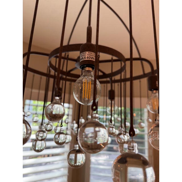 Metal Arhaus Aubrey Round Chandelier For Sale - Image 7 of 8