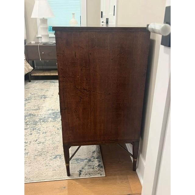 Mid-Century Modern Mid Cent Modern Paul McCobb for Calvin Chest of Drawers With Brass X Stretcher For Sale - Image 3 of 7