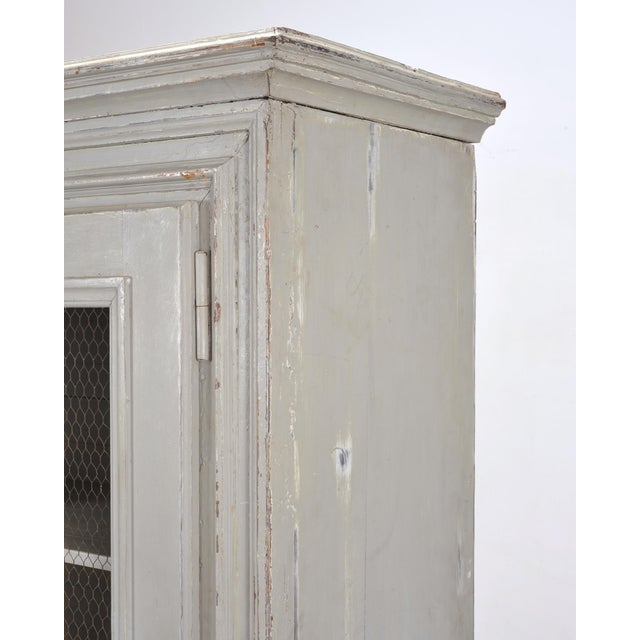 19th Century Country French Painted Pine Farmhouse Cupboard Cabinet For Sale - Image 14 of 18