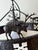 Gold Hand-Forged Animal Motif Iron Chandelier, 1920 For Sale - Image 8 of 18