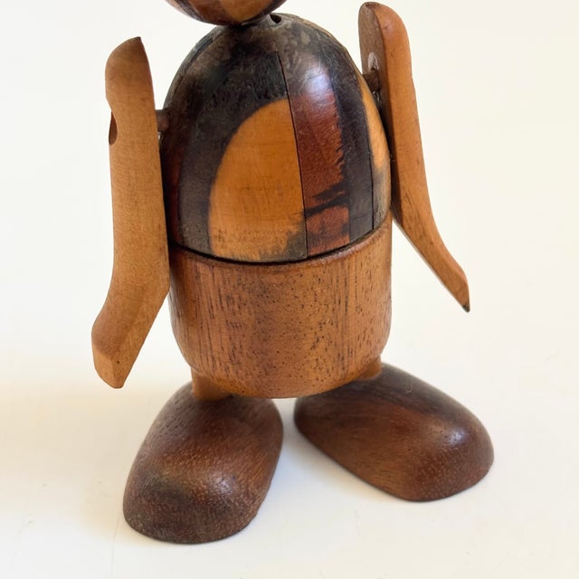 Wood Vintage Handmade Wood Bear For Sale - Image 7 of 12