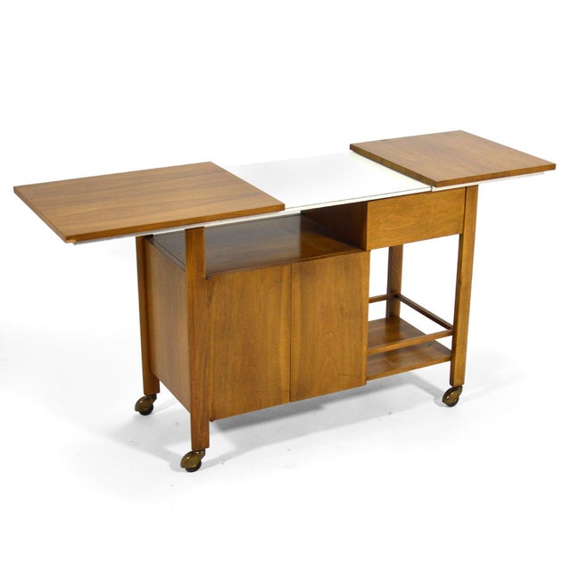 John Widdicomb John Widdicomb Bar Cart / Server with Expanding Top For Sale - Image 4 of 11