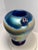 1988 Rick Hunter Iridescent Purple Art Glass Vase Signed Studio Glass 7.5”h For Sale - Image 4 of 9