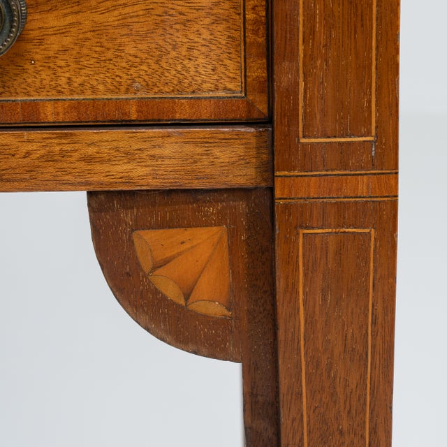 19th Century 19th Century Edwardian Desk With Leather Top For Sale - Image 5 of 13