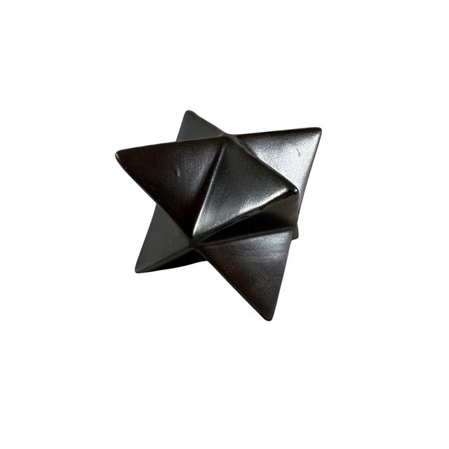Modern Metallic Gray Faux Merkaba Accent Piece For Sale - Image 3 of 7