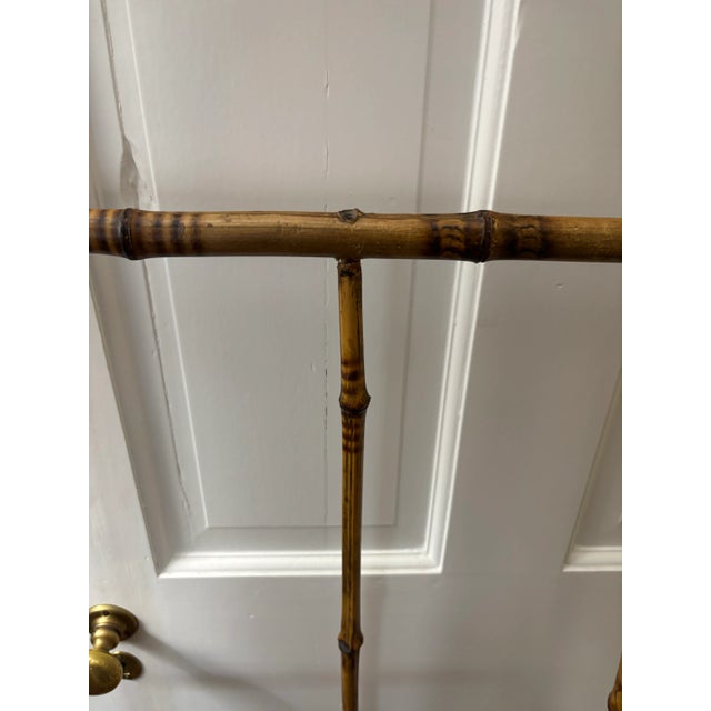 Camel Early to Mid Twentieth Century Natural Bamboo Art Display Easel 64” Tall For Sale - Image 8 of 10
