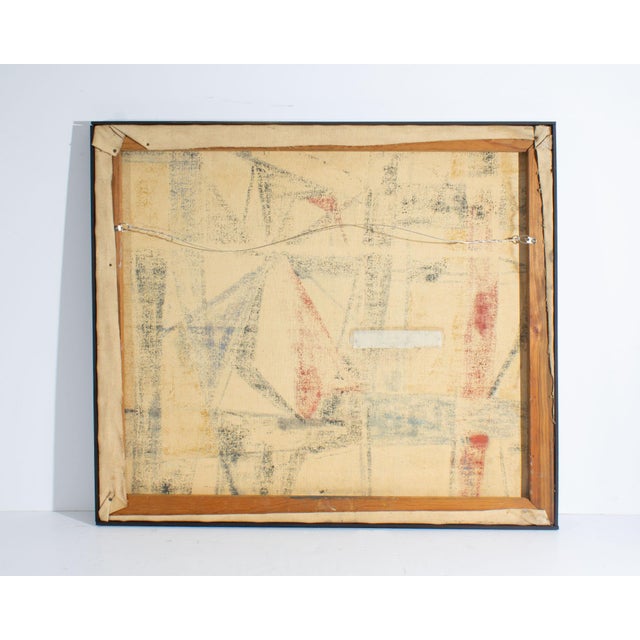 1950s Abstract Oil on Canvas Painting by Charles Mussett For Sale In Indianapolis - Image 6 of 10