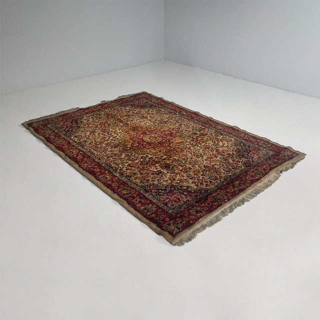 Middle Eastern Modern Red and Beige Rug, 1980s For Sale - Image 3 of 11