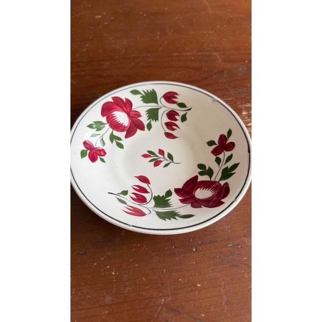 Ceramic A Very Nice Pair of Antique Staffordshire Early Adam’s Rose Cup & Saucer, Circa 1830 For Sale - Image 7 of 12