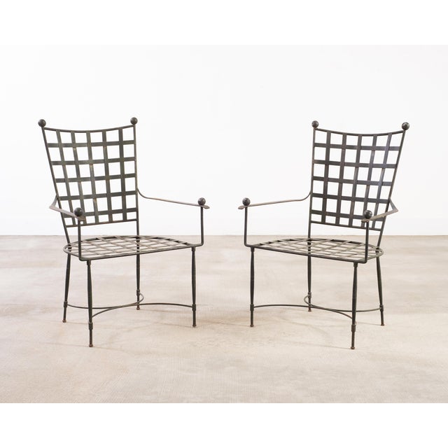 Set of Six Mario Papperzini Lattice Garden Dining Armchairs For Sale In Sacramento - Image 6 of 18