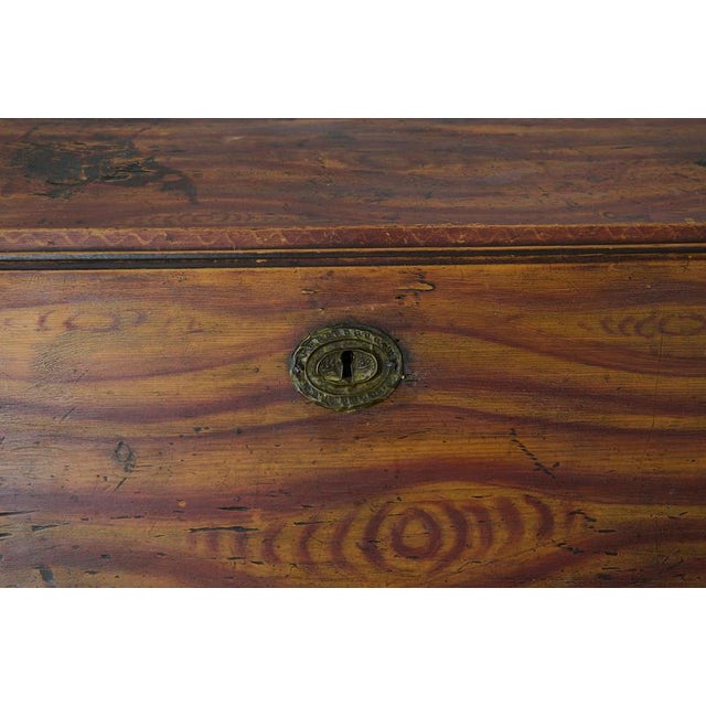 Antique Swedish Secretary Desk with Drawers in Pine, 1820 For Sale - Image 10 of 13