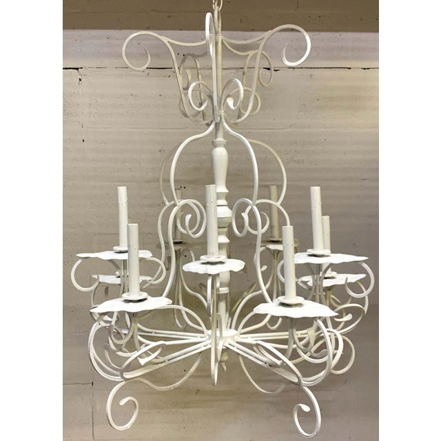 Mid 20th Century Lily Pad Chandelier For Sale In West Palm - Image 6 of 10