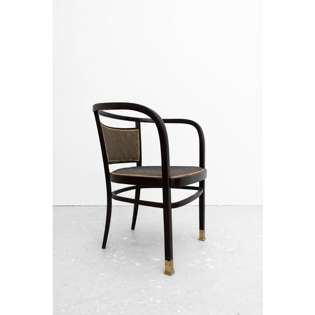 Secessionist Armchairs by Otto Wagner for the Dispatch Office of the Daily Newspaper Die Zeit / Mundus, Vienna, 1901, Set of 2 For Sale - Image 6 of 8
