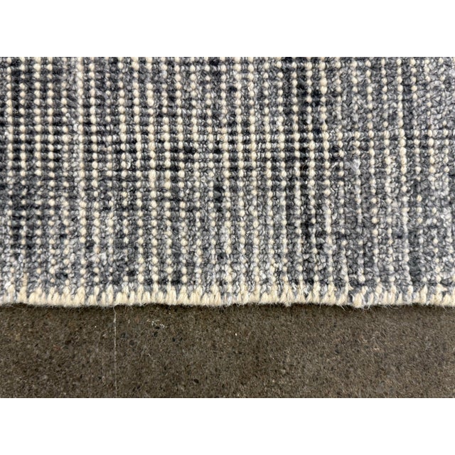 9ft X 12ft Modern Carpet Textured Wool Flatweave Area Rug For Sale In San Francisco - Image 6 of 12