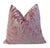 Pink Botanical Leaves Velvet Feather/Down Pillow For Sale - Image 4 of 5