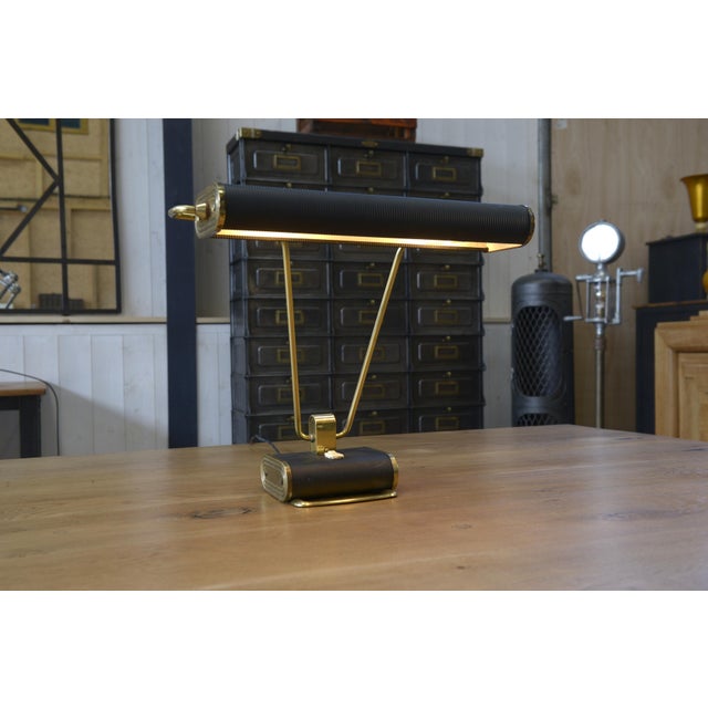 Black Desk Lamp by Eileen Gray for Jumo, 1960s For Sale - Image 8 of 12