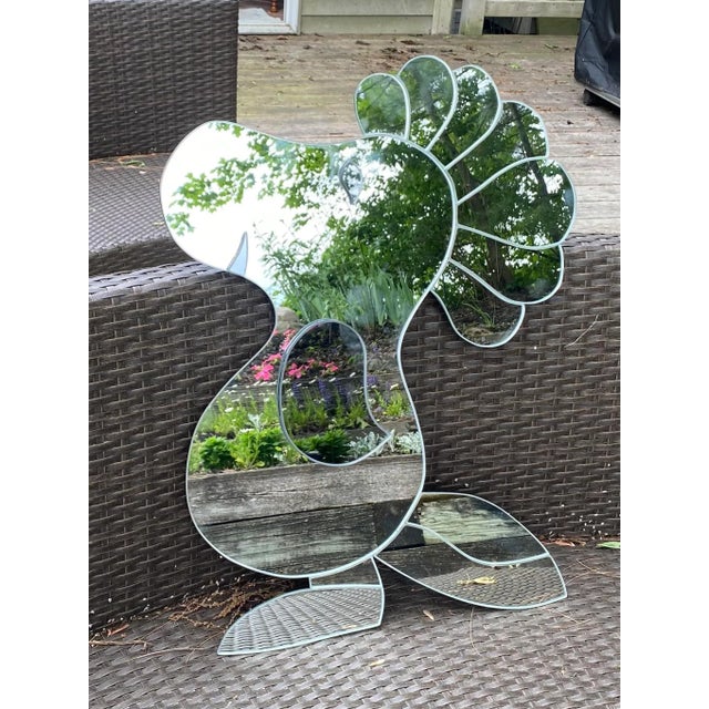 1970s Vintage 1970s Art Deco Style Peanuts Woodstock Wall Mirror For Sale - Image 5 of 8