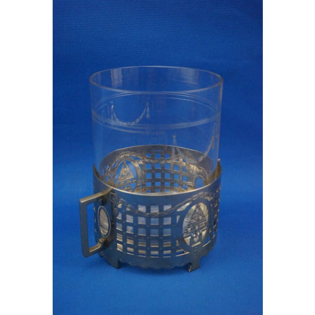 1920s 20th-Century Art Deco Crystal Vase with Silver-Plated Metal Stand attributed to Josef Franz Maria Hoffmann for the Wiener Werkstätte, Austria, 1920s For Sale - Image 5 of 18