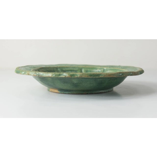 18th Century 17th Century or Earlier Han or Tang Style Green Glazed Molded Plate For Sale - Image 5 of 9