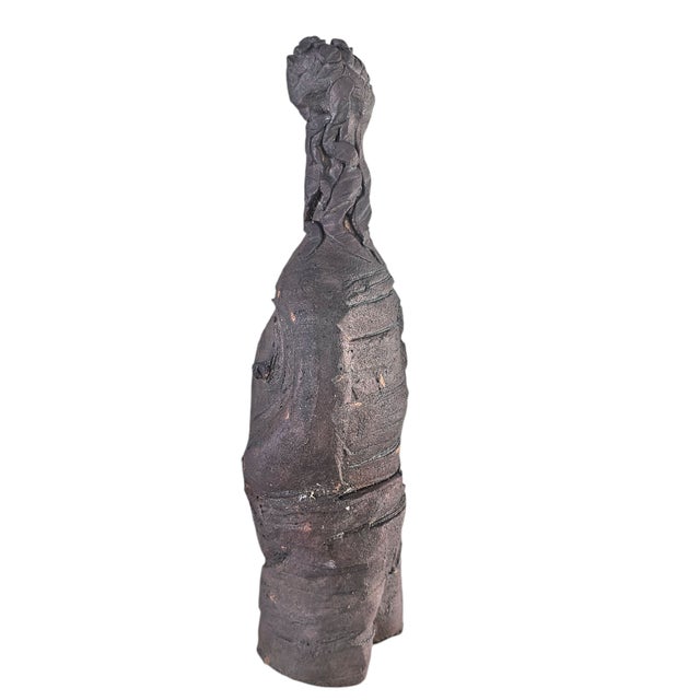 Claude Horan Signed Hawaiian Studio Pottery Female Sculpture 14" For Sale - Image 15 of 18