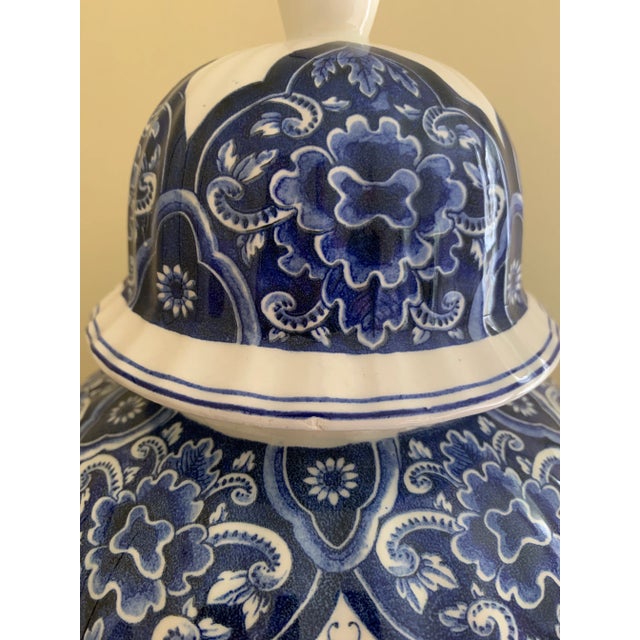 Ardalt Blue Delfia Blue & White Porcelain Ginger Jar For Sale - Image 11 of 11
