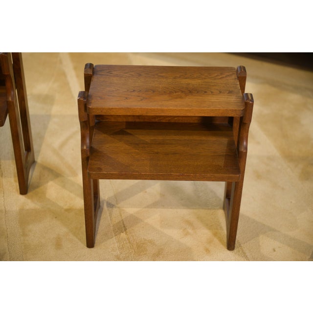 Bedside Tables by Guillerme and Chambron for Votre Maison, 1960s, Set of 2 For Sale - Image 6 of 13