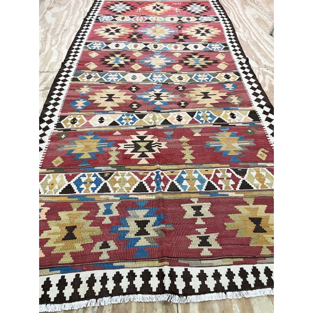 Antique Azerbaijan Kilim/ Rug Unusual,20th Century For Sale In Chicago - Image 6 of 10