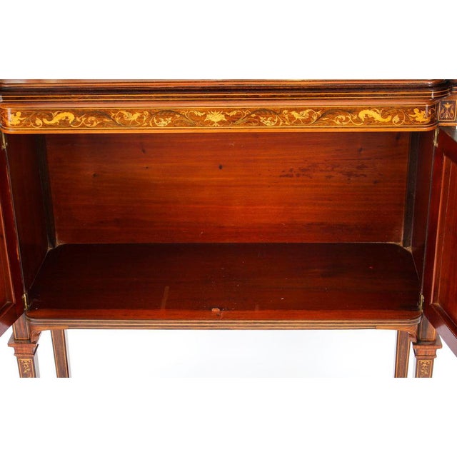 Antique Edwardian Inlaid Display Cabinet from Edwards & Roberts, 19th-Century For Sale - Image 10 of 18