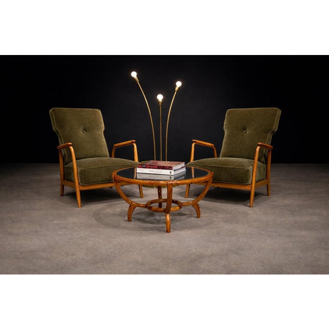 Pair of Armchairs in Pau Marfim & Olive Green Mohair, Giuseppe Scapinelli, Brazil, 1950s — Lot 196-584 For Sale In New York - Image 6 of 17