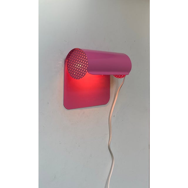 Lyfa Danish Modern Pink Bedside Wall Lamp from Lyfa, 1980s For Sale - Image 4 of 12