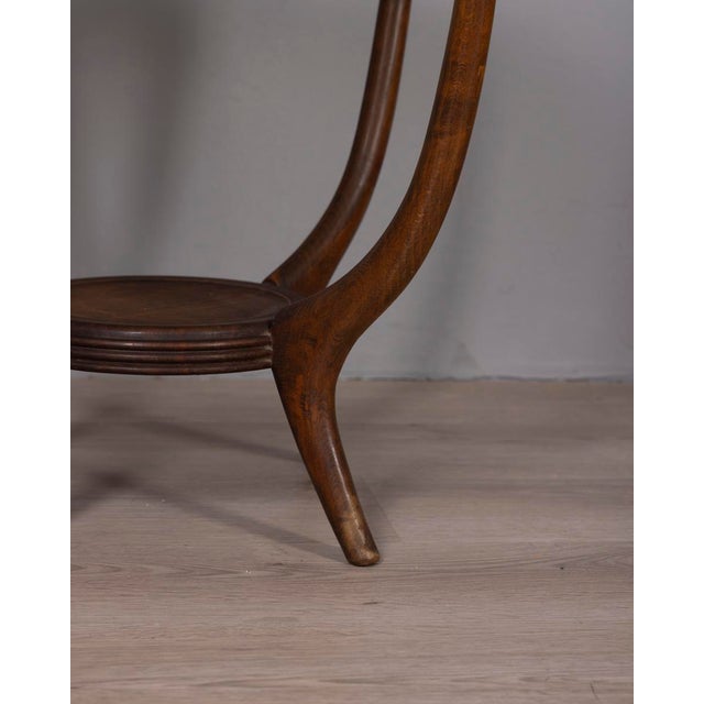 Brown Vintage Italian Wood and Glass Coffee Table, 1950s For Sale - Image 8 of 12