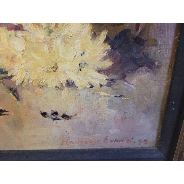 American Beautiful Antique Flower Painting For Sale - Image 3 of 7