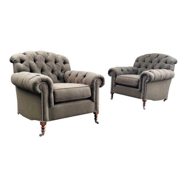 George Smith Bulgari Chairs - a Pair For Sale