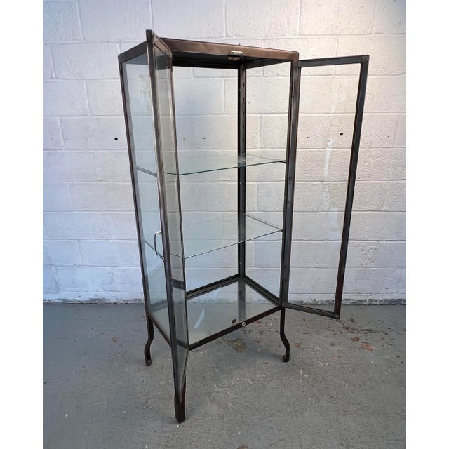 Industrial Vintage Dulton Glass Dentists Display Cabinet For Sale - Image 3 of 10
