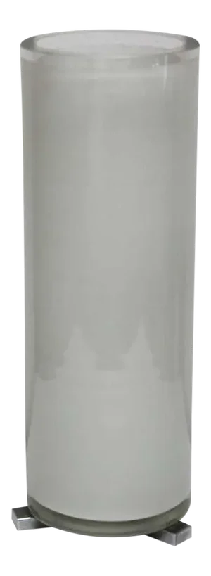 1970s Cylinder Glass Table Lamp