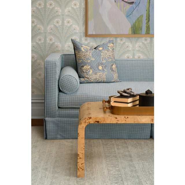Not Yet Made - Made To Order Matthew Izzo Home Newbury Light Burlwood Waterfall Edge Coffee Table For Sale - Image 5 of 7