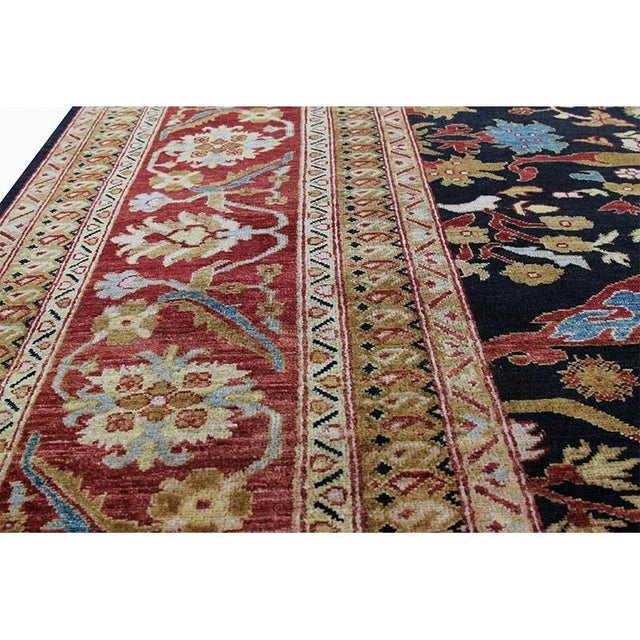Textile Handwoven Black/Red Serapi Style Rug 9'1" X 11'9" For Sale - Image 7 of 10