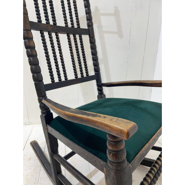 Bobbin Rocking Chair from Lancashire, 1830s For Sale - Image 3 of 14