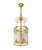 Gold Gilded Bronze French 3 Light Cylinder Ceiling Lantern For Sale In New York - Image 6 of 6