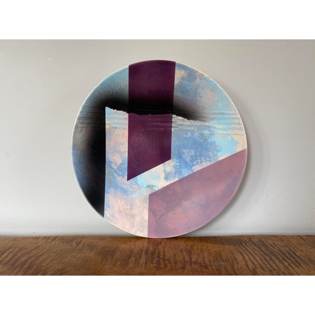 Postmodern 1980s Memphis Style Post Modern Pottery Charger by John Bergen Studio For Sale - Image 3 of 10