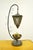 Italian Vintage Italian Style Scrolling Metal Hanging Lantern Fruit Bowl Table Lamp For Sale - Image 3 of 9