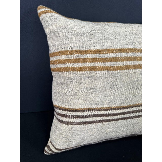 Turkish Hemp Pillow Cushion Natural Beige Brown Cushion Cover 20x20 #30656 Enhance your home decor with our Kilim Pillow...