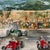Mid-Century Modern Pena-Rhin Grand Prix Auto Race Barcelona 1950 Watercolor Painting, Leonard Williams For Sale - Image 3 of 7